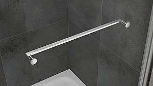 Душевой уголок ABBER Schwarzer Diamant AG0A100 100x100 стекло прозрачное/профиль хром купить в интернет-магазине Sanbest
