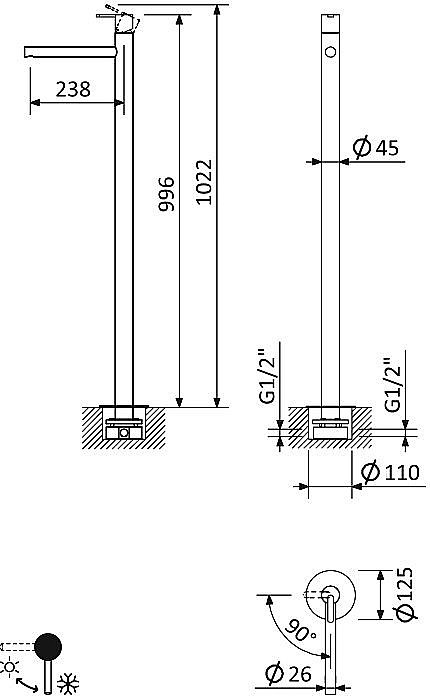 Смеситель для раковины Cezares LEAF-TVP-L-BIO Белый матовый купить в интернет-магазине сантехники Sanbest