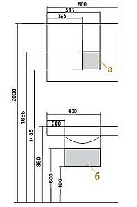 Зеркало Акватон Отель 80 в ванную от интернет-магазине сантехники Sanbest
