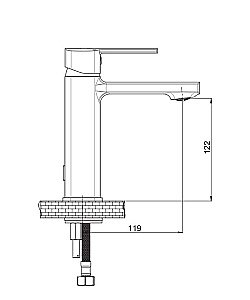 Смеситель для раковины GPD Pedra Colored MLB160-S черный купить в интернет-магазине сантехники Sanbest