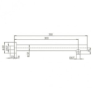 Держатель верхнего душа Paini 50PW745TT35 никель брашированный купить в интернет-магазине сантехники Sanbest
