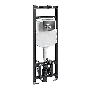 Инсталляция для унитаза WasserKraft Alme 15TLT.010.ME.PB01 кнопка черная глянцевая купить в интернет-магазине сантехники Sanbest
