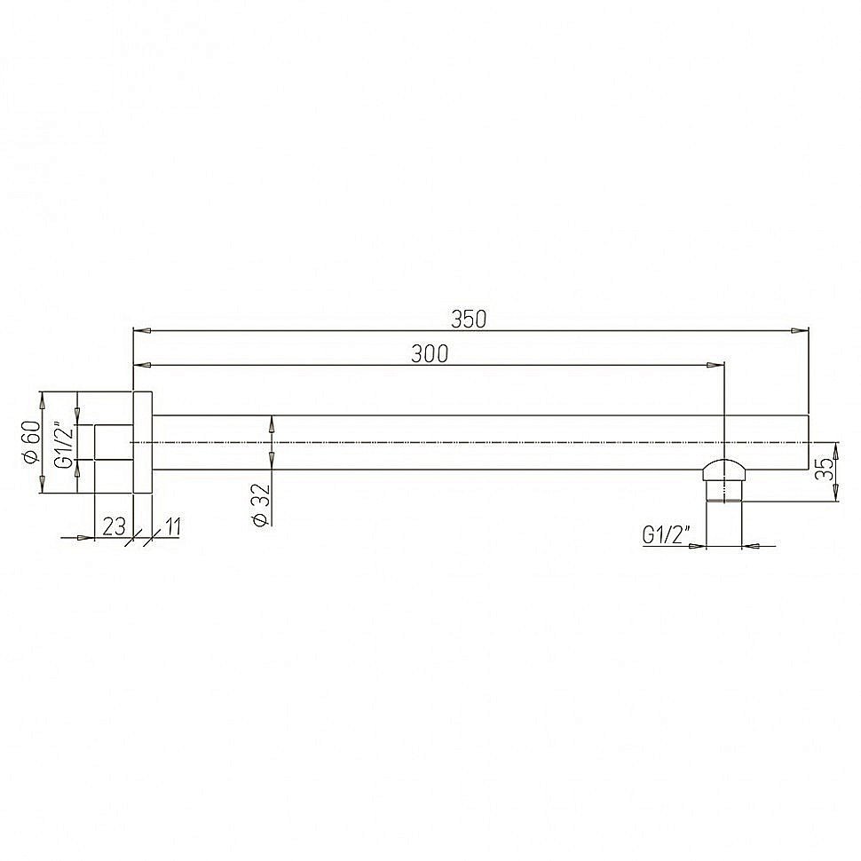 Держатель верхнего душа Paini 50PW745TT35 никель брашированный купить в интернет-магазине сантехники Sanbest