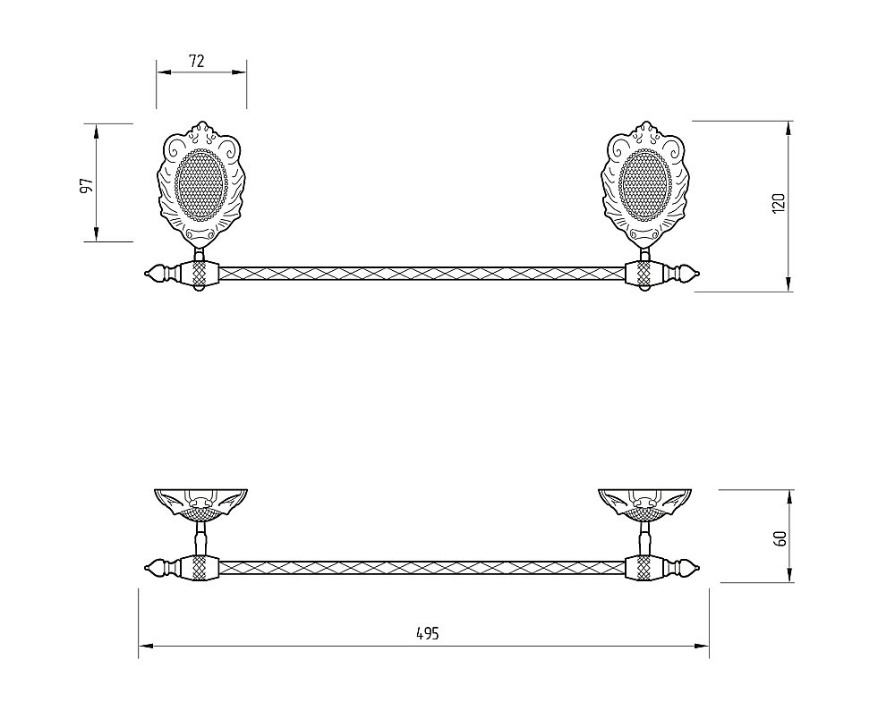 Полотенцедержатель Migliore Сleopatra ML.CLE-60.722.DO золото купить в интернет-магазине сантехники Sanbest