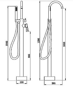 Смеситель для ванны Boch Mann Braies 7772 купить в интернет-магазине сантехники Sanbest