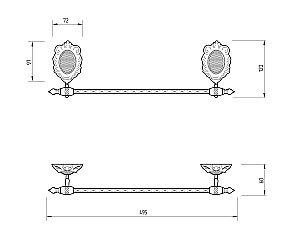 Полотенцедержатель Migliore Сleopatra ML.CLE-60.722.DO золото купить в интернет-магазине сантехники Sanbest