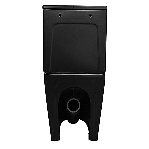 Унитаз напольный Azario Black Queen AZ-8380 черный матовый, безободковый, с бачком, с крышкой микролифт купить в интернет-магазине Sanbest