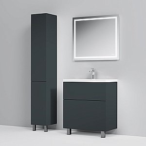 Тумба с раковиной напольная AM.PM Gem 75 графит для ванной в интернет-магазине Sanbest