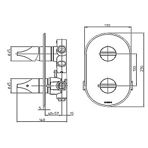 Смеситель для душа Bossini Apice Z00500.030 хром купить в интернет-магазине сантехники Sanbest