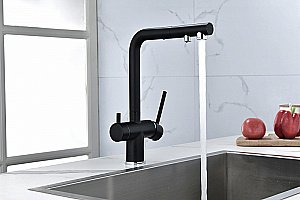 Смеситель для кухни Paulmark Serpentine Se213222-AN антрацит купить в интернет-магазине сантехники Sanbest