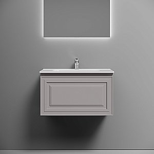 Тумба с раковиной Sancos Very 70 VR70SM серая матовая для ванной в интернет-магазине Sanbest