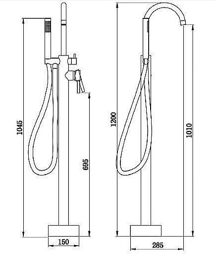 Смеситель для ванны Boch Mann Braies 7772 купить в интернет-магазине сантехники Sanbest
