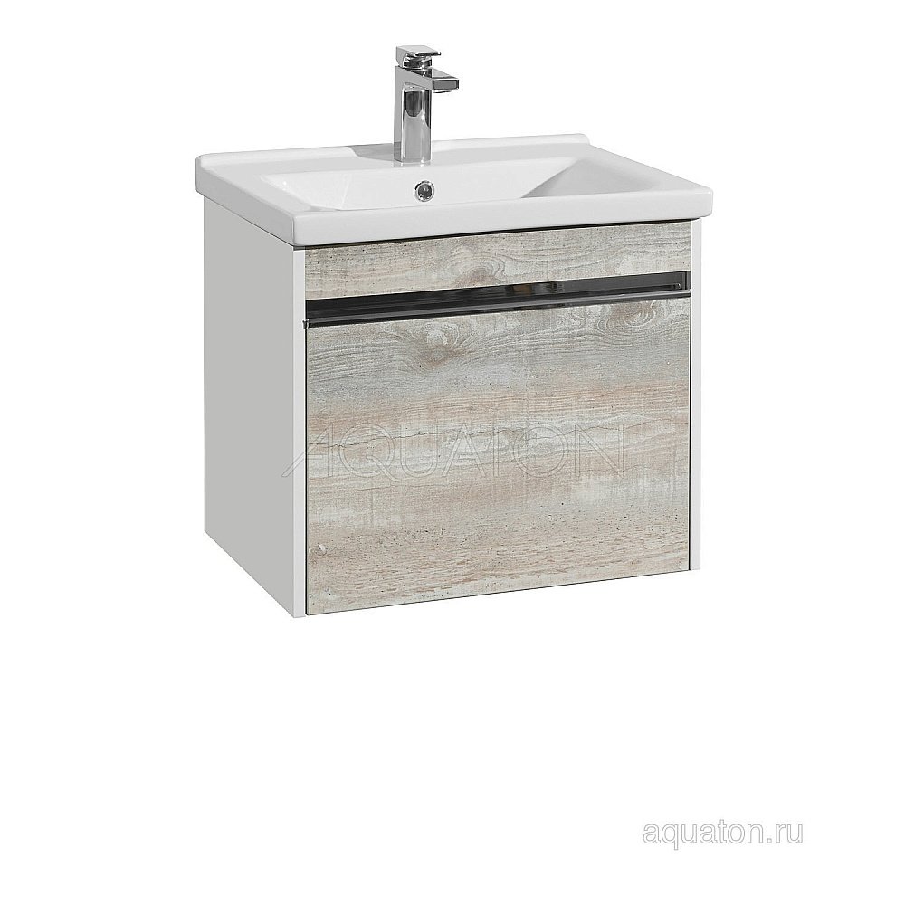 Тумба с раковиной Акватон Капри 60 бетон пайн для ванной в интернет-магазине Sanbest
