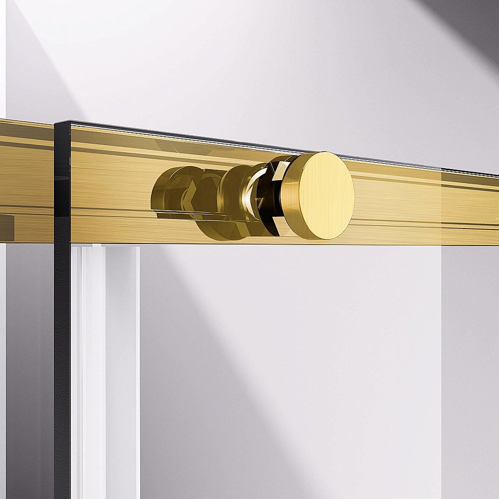 Душевой уголок Vincea Slim-N VSS-4SN9010CLG 100x90 стекло прозрачное/профиль золото брашированное купить в интернет-магазине Sanbest