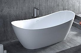 Ванна Salini Noemi Basso S-Stone 185x81 101811SM белая матовая купить в интернет-магазине Sanbest