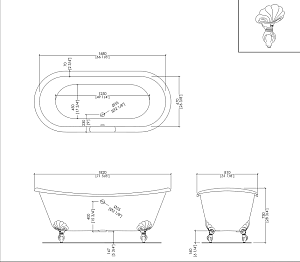 Ванна Devon&Devon Admiral Lux 182x81 купить в интернет-магазине Sanbest