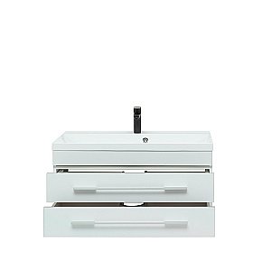 Тумба с раковиной Aquanet Верона New 90 281098 белая матовая для ванной в интернет-магазине Sanbest