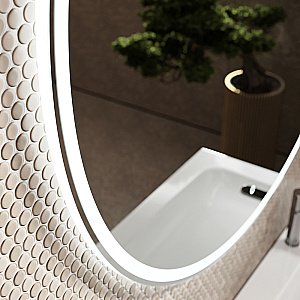 Зеркало Sancos Bella BE700 белое в ванную от интернет-магазине сантехники Sanbest