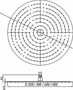 Верхний душ RGW Shower Panels SP-81-25 D=250 купить в интернет-магазине сантехники Sanbest