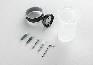 Стакан Aquatek Классик AQ4527MB стекло матовое/черный матовый купить в интернет-магазине сантехники Sanbest