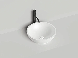 Раковина накладная Salini Gloria 03 1102203M 41,5 из искусственного камня S-Stone, белая матовая купить в интернет-магазине Sanbest