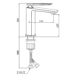 Смеситель для раковины Boch Mann CHIKA BM8589 купить в интернет-магазине сантехники Sanbest