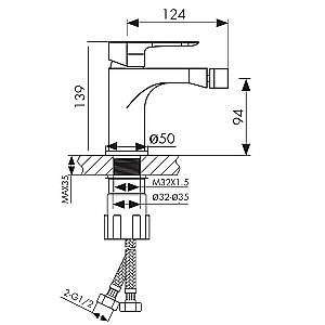 Смеситель для биде Kaiser Cezar 05088 купить в интернет-магазине сантехники Sanbest