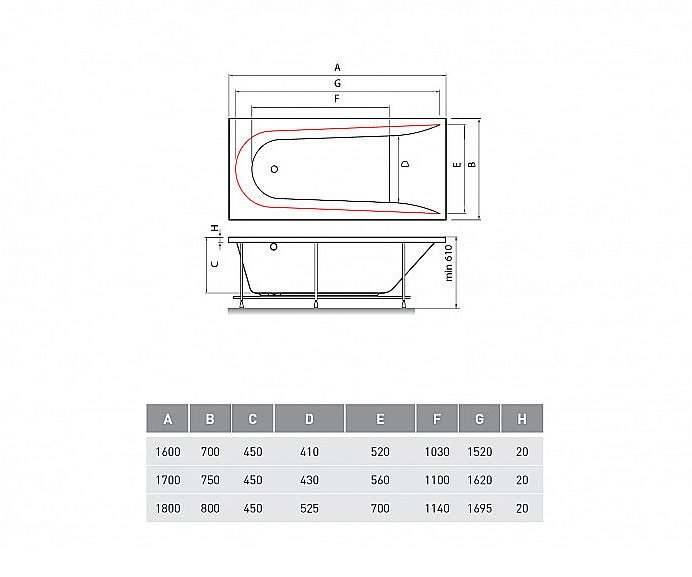 Акриловая ванна Vayer Boomerang 170x75 купить в интернет-магазине Sanbest