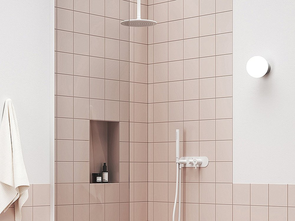 Держатель верхнего душа Ravak Chrome X07P689 белый вильвет купить в интернет-магазине сантехники Sanbest