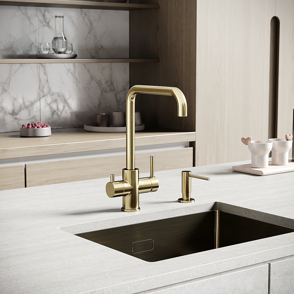 Смеситель для кухни Sancos Vela SC4013BG брашированное золото купить в интернет-магазине сантехники Sanbest