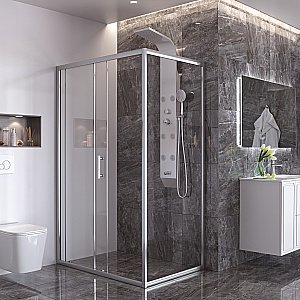 Душевая панель Taliente TA-G-A02Wcr+s белая/хром купить в интернет-магазине сантехники Sanbest