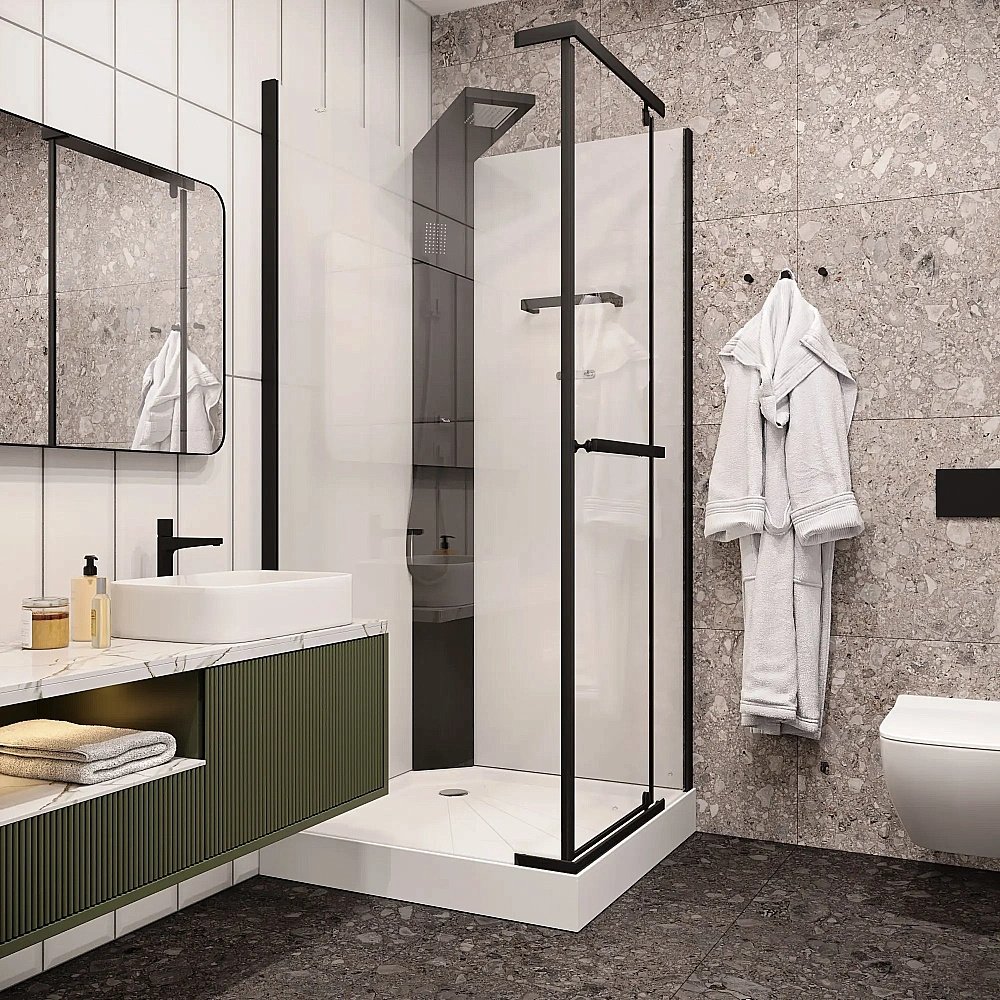 Душевая кабина Ceruttispa MiMi90B 90x90 стекло прозрачное купить в интернет-магазине Sanbest