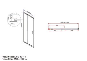 Душевой уголок Vincea Garda VSS-1G1111CH 110x110 купить в интернет-магазине Sanbest