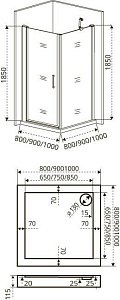 Душевой угол Good Door FANTASY CR-80-С-CH  80x80 купить в интернет-магазине Sanbest