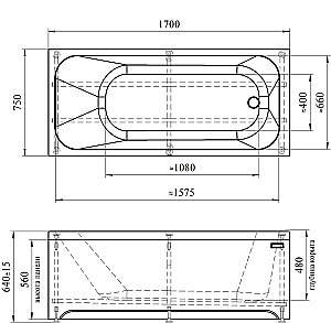 Гидромассажная ванна Радомир Прованс Терапия 170х75 бронза купить в интернет-магазине Sanbest