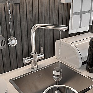 Смеситель для кухни Elghansa Kitchen Pure Water 56A5511 хром купить в интернет-магазине сантехники Sanbest
