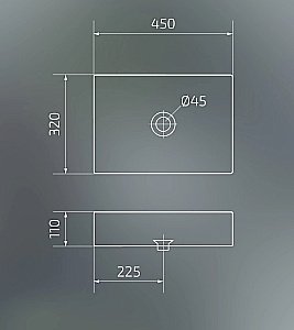 Раковина накладная Gid Geometrico 45 Bm1204 53360 черная матовая купить в интернет-магазине Sanbest