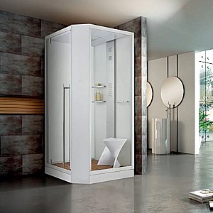 Душевая кабина Orans Diamond SR-89101LS White стекло прозрачное/профиль белый купить в интернет-магазине Sanbest