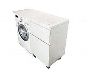 Тумба с раковиной напольная Эстет Даллас 120 с 2 ящиками правая для ванной в интернет-магазине Sanbest