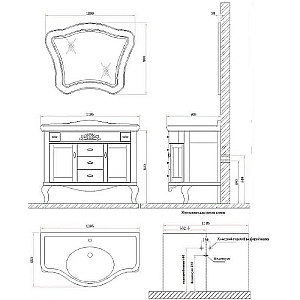 Зеркало Belbagno GEMMA 100 BB03S/VP Венецианский перламутр в ванную от интернет-магазине сантехники Sanbest