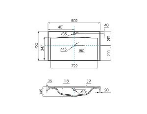 Раковина Акватон Айрис 80 1A722931AG010 белая купить в интернет-магазине Sanbest