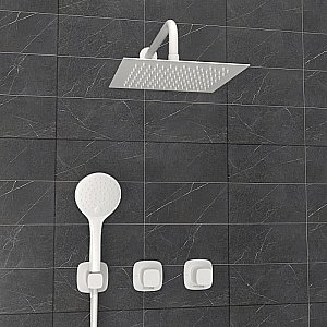 Душевая система WasserKRAFT Saale 9500 SET2839 белый Soft-touch матовый купить в интернет-магазине сантехники Sanbest