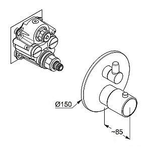 Смеситель для душа Kludi Zental SL 388853945 черный матовый купить в интернет-магазине сантехники Sanbest