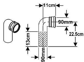Отвод 90' Geberit 366.061.16.1 купить в интернет-магазине сантехники Sanbest