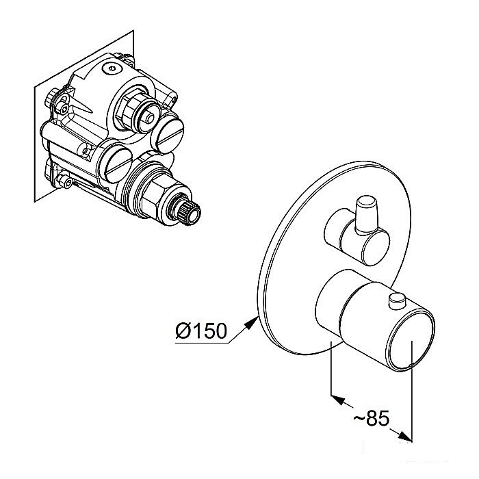Смеситель для душа Kludi Zental SL 388853945 черный матовый купить в интернет-магазине сантехники Sanbest