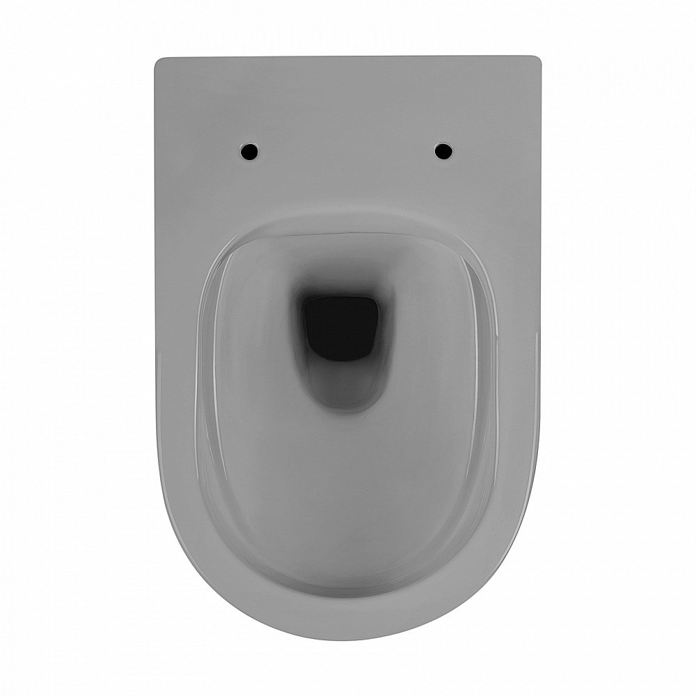 Унитаз подвесной ABBER Bequem AC1103MG с крышкой микролифт, безободковый, серый матовый купить в интернет-магазине Sanbest