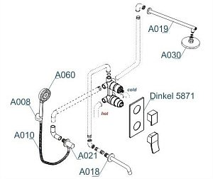 Душевая система WasserKRAFT Dinkel A175819 купить в интернет-магазине сантехники Sanbest