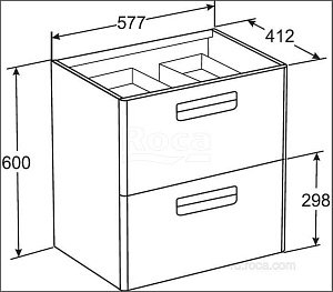 Тумба с раковиной Roca The Gap Original ZRU9302879 60 белый глянец для ванной в интернет-магазине Sanbest