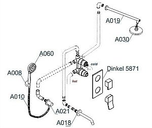 Душевая система WasserKRAFT Dinkel 5800 A175819 купить в интернет-магазине сантехники Sanbest