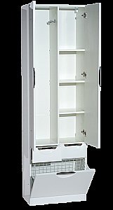 Пенал напольный Misty Жасмин 60 белая эмаль для ванной в интернет-магазине сантехники Sanbest